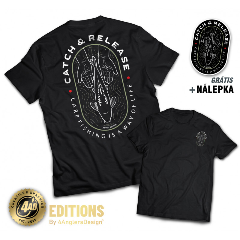 rybarske-tricko-4anglersdesign-catch-and-release-chrbat-velky-motiv