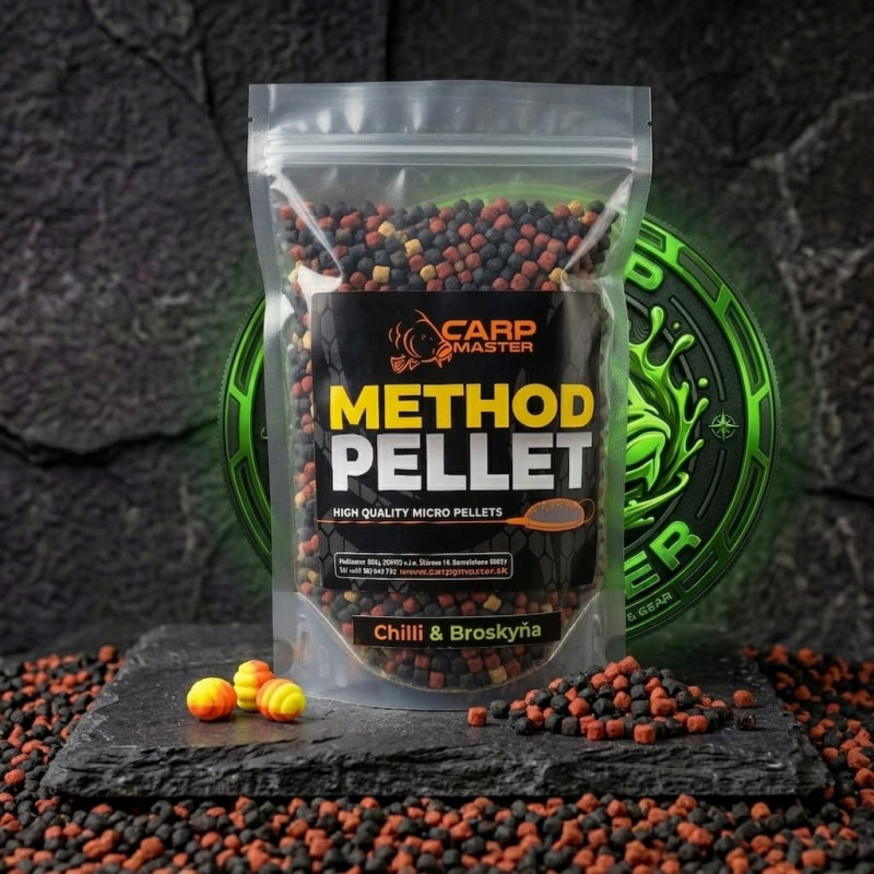 method-feeder-pelety-chilli-broskyna-1kg-mix-farieb-krmivo