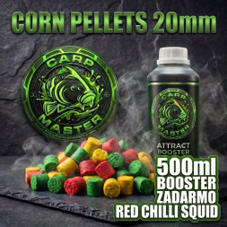 kukuricne-pelety-20mm-mix-500ml-booster-red-chilli-squid-carpmaster
